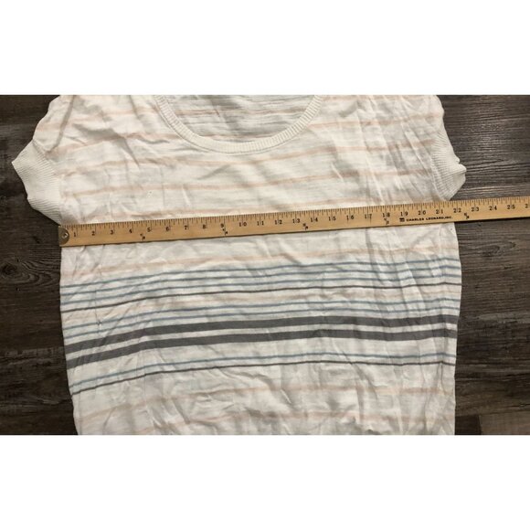 Torrid Multi-Color Strip Light Weight Knit Sweater Women's Plus Sz 1X Breathable - Picture 5 of 6